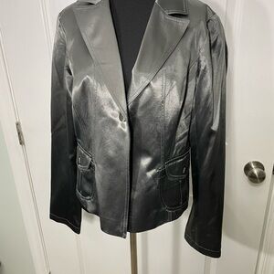 Halogen Metallic Gray Blazer Size Large CB-20
